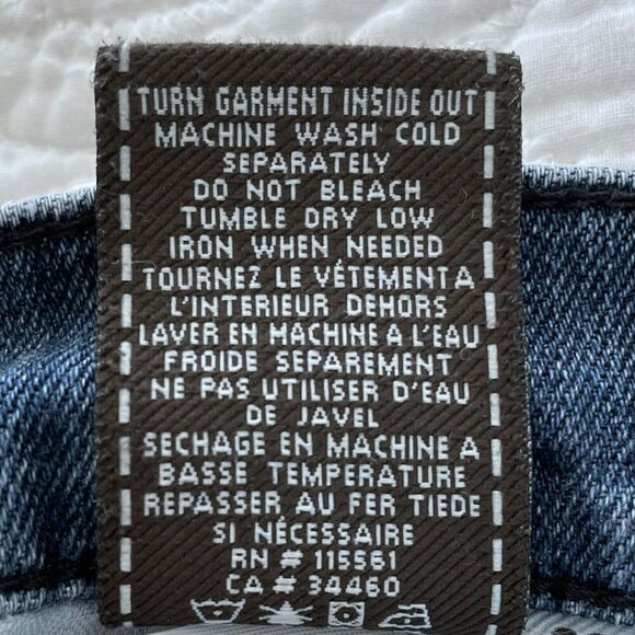 7 For All Mankind Women's Sz 28 Bootcut Medium Wash Denim Jeans Flap Pockets - Picture 8 of 9